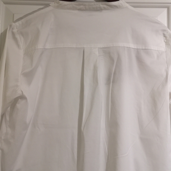 White Cotton blend tunic with embroidery - Picture 6 of 11